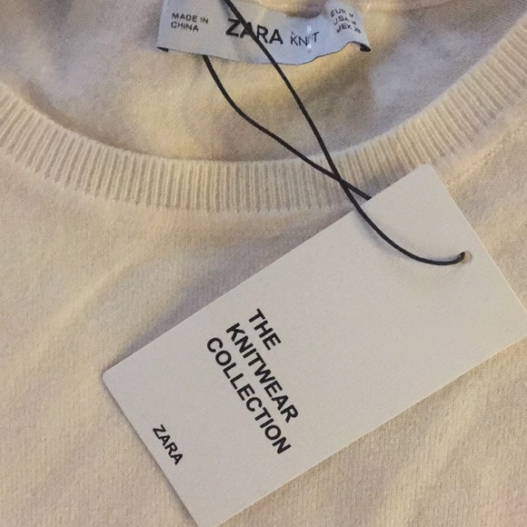 ✨ ZARA Knitwear Ruffled Sweater NWT - Picture 3 of 4